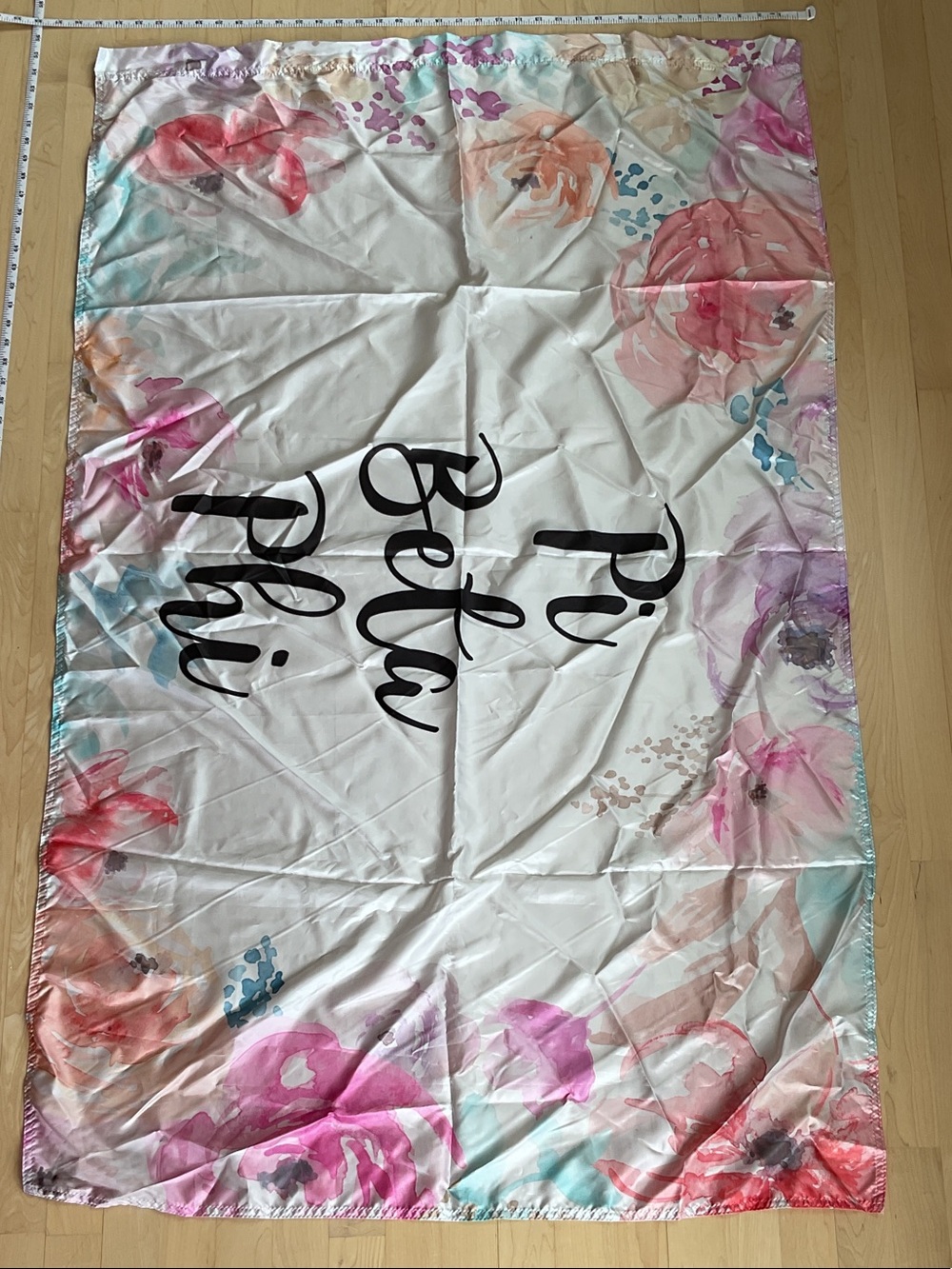 Pi Beta Phi Floral Sorority Flag Banner - Picture 2 of 9